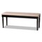 Baxton Studio Giovanni Sand Upholstered and Dark Brown Finished Wood Dining Bench 171-10925 - alternate 1